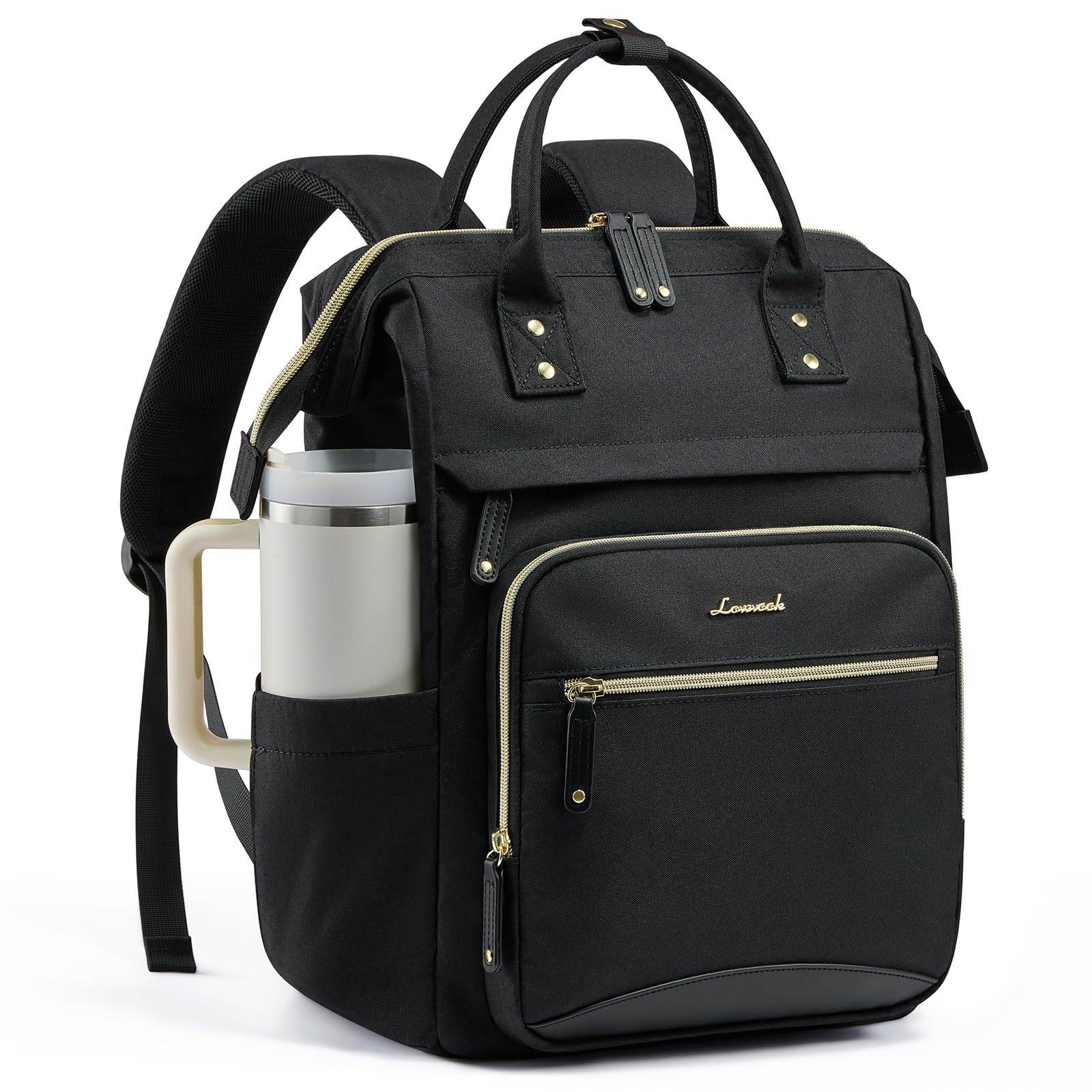 LOVEVOOK Zaino Donna, 17,3" Laptop Zaino Scuola Ragazze Backpack Women | Zaino Impermeabile da Lavoro con Ampio Scomparto Bottiglia & Laptop, Multi-Tasca Borsa Scuola per Ufficio Viaggio