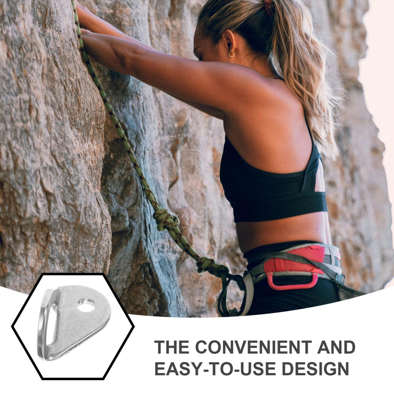 VANZACK Climbing Accessories Heavy Duty Hangers Stainless Steel Bolt Hanger for Hiking Camping