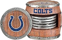 Vista 12 de FOCO NFL Team Logo 5-Pack Barrel Beverage Drink Coaster Set