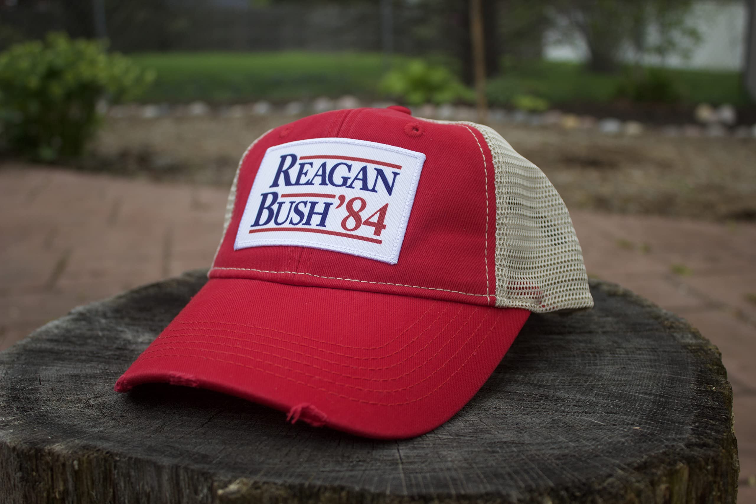 Urban Ridge Reagan Bush '84 Red Trucker Hat