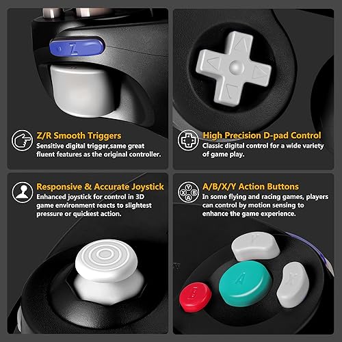 Miniatura 4 de Controlador Gamecube, clásico, con cable, para Nintendo Wii