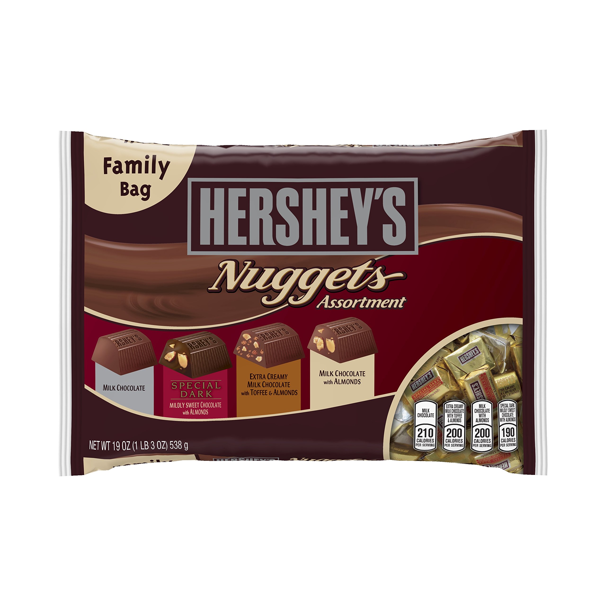 HERSHEY'S Nuggets Chocolates Assortment (19Ounce Bags, Pack of 3