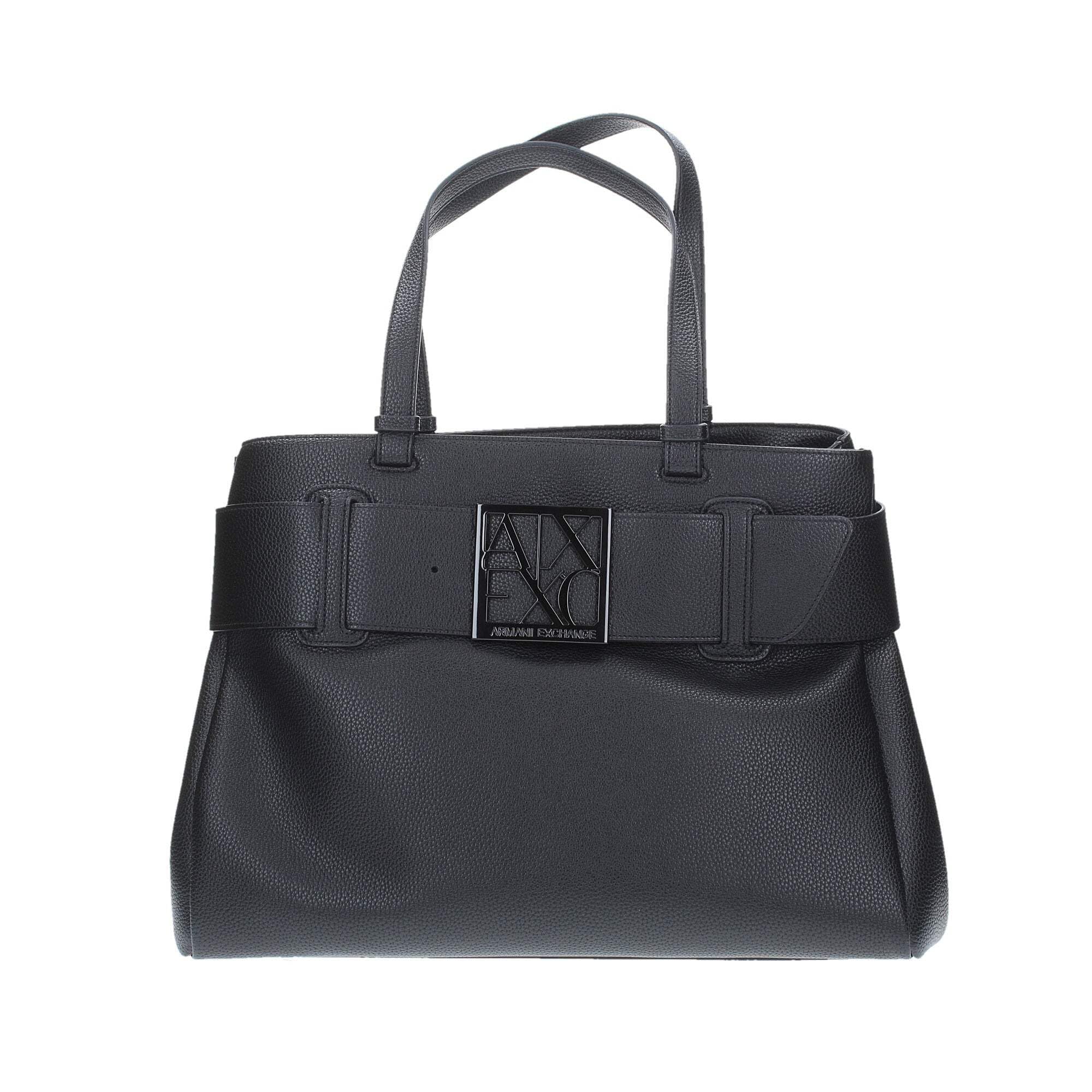 Armani Exchange Women's Susie, Sustainable, soft, Braided Shopping, Black, One size