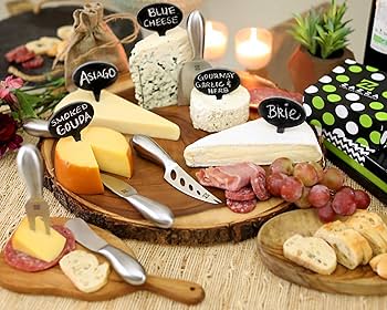Amazon.com: Zazza Cheese Markers Set Made of Natural Slate -5