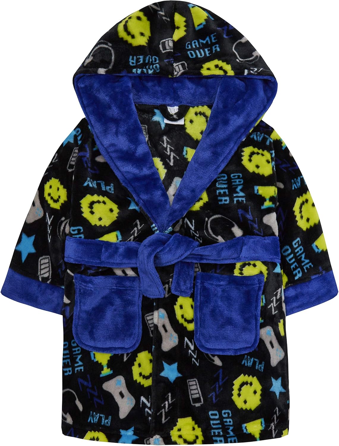 Minikidz Boys Plush Fleece Dinosaur Dressing Gown with Hood23