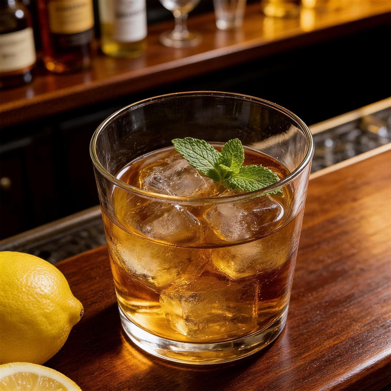 Hand-Blown Classic Glasses, 11.83 OZ, Set of 6. Combine the Functions of Classic and Lowball Glasses, Suitable for Holding Large Ice Cubes.