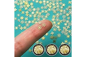 Shiny Gold Snowflake Embellishments