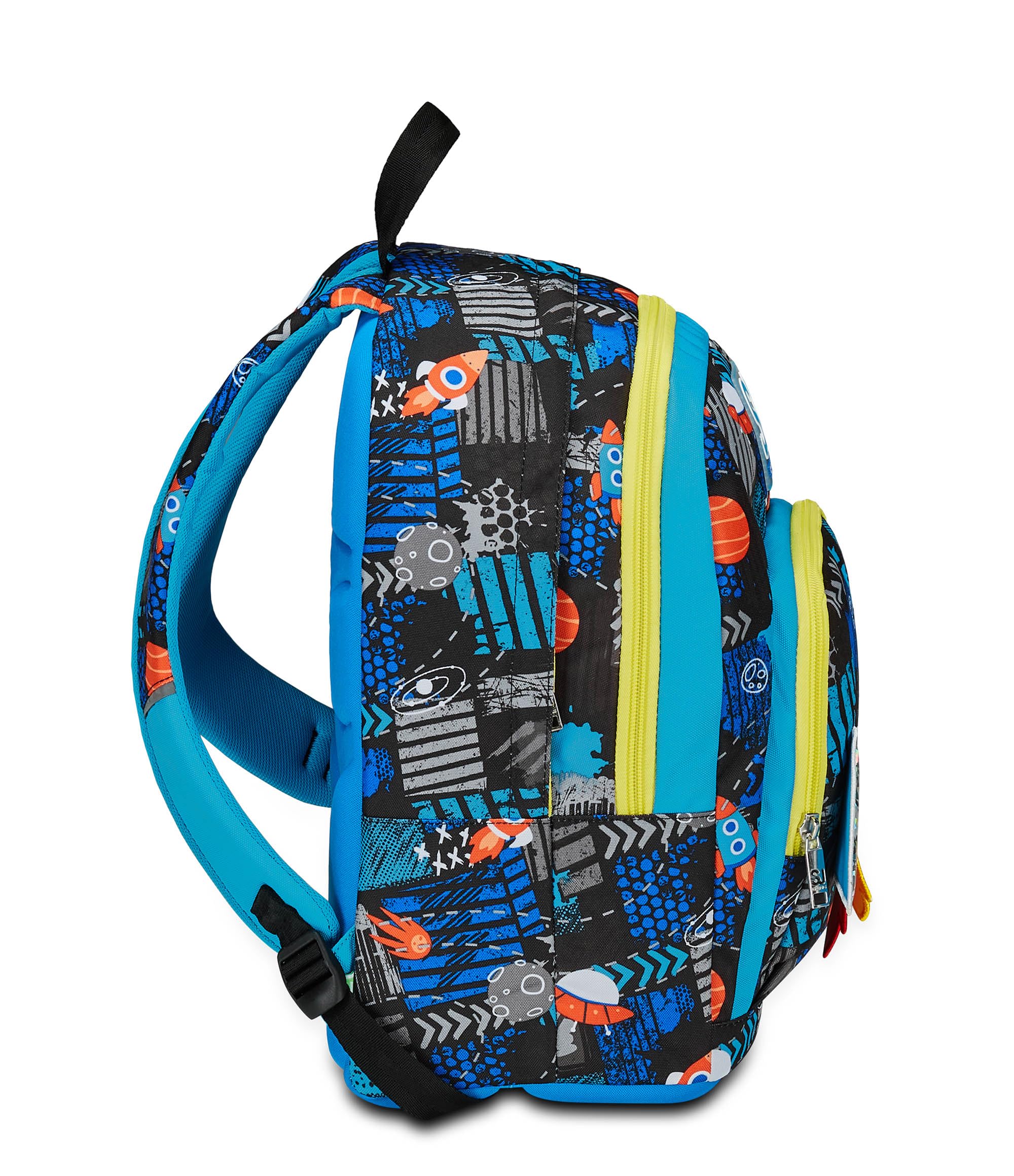 SJ Gang Zaino Scuola Advanced, Blu, Go to Space, Zaino Doppio Scomparto Con Tasca Porta PC o Tablet, Tasca Porta Borraccia e Organizer, Zaino Scuola Elementare, Zaino Bambino