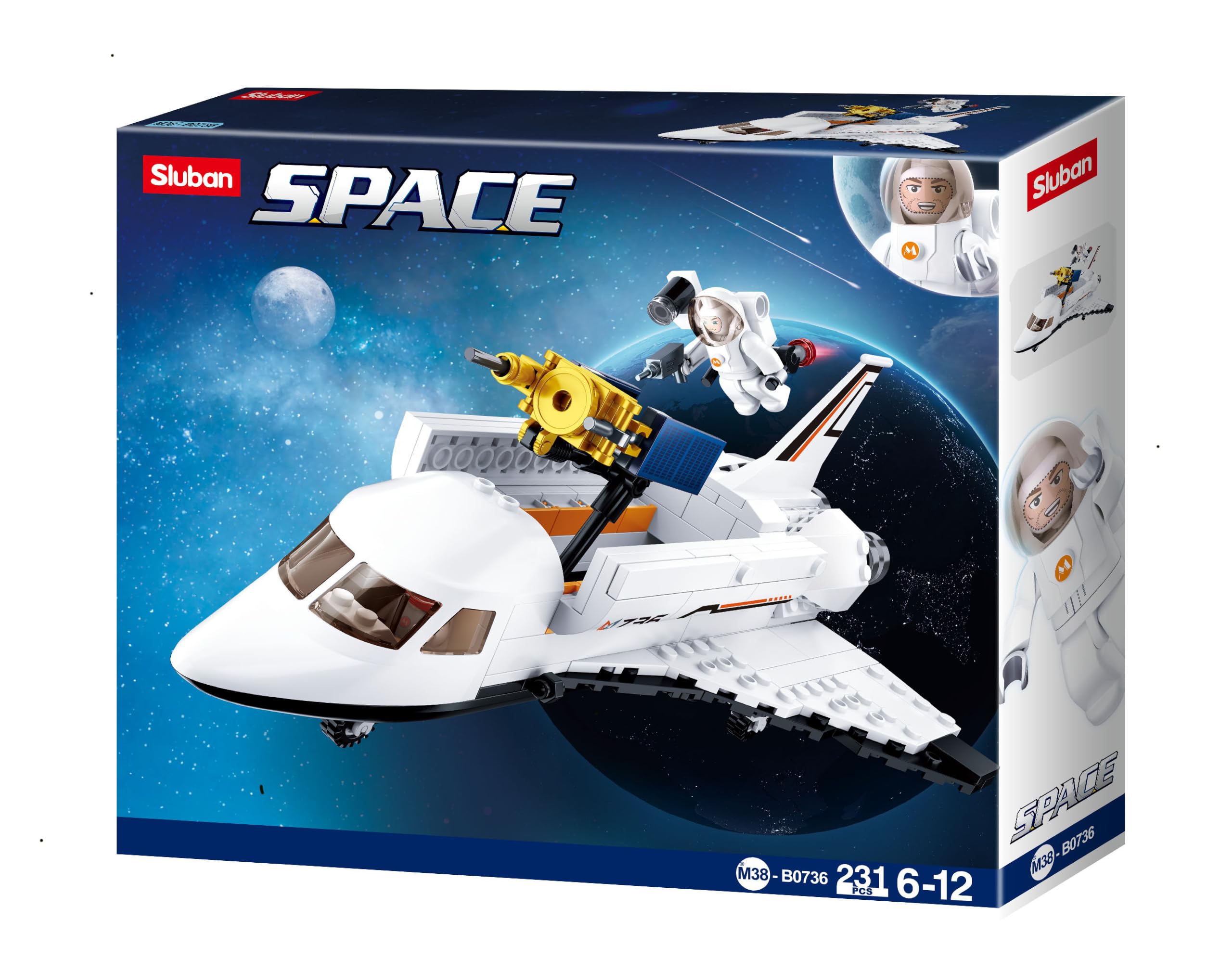Nice Group Mattoncini M38-B0736 Costruzioni Space Shuttle mattoncini, 231 Pezzi, Multicolore