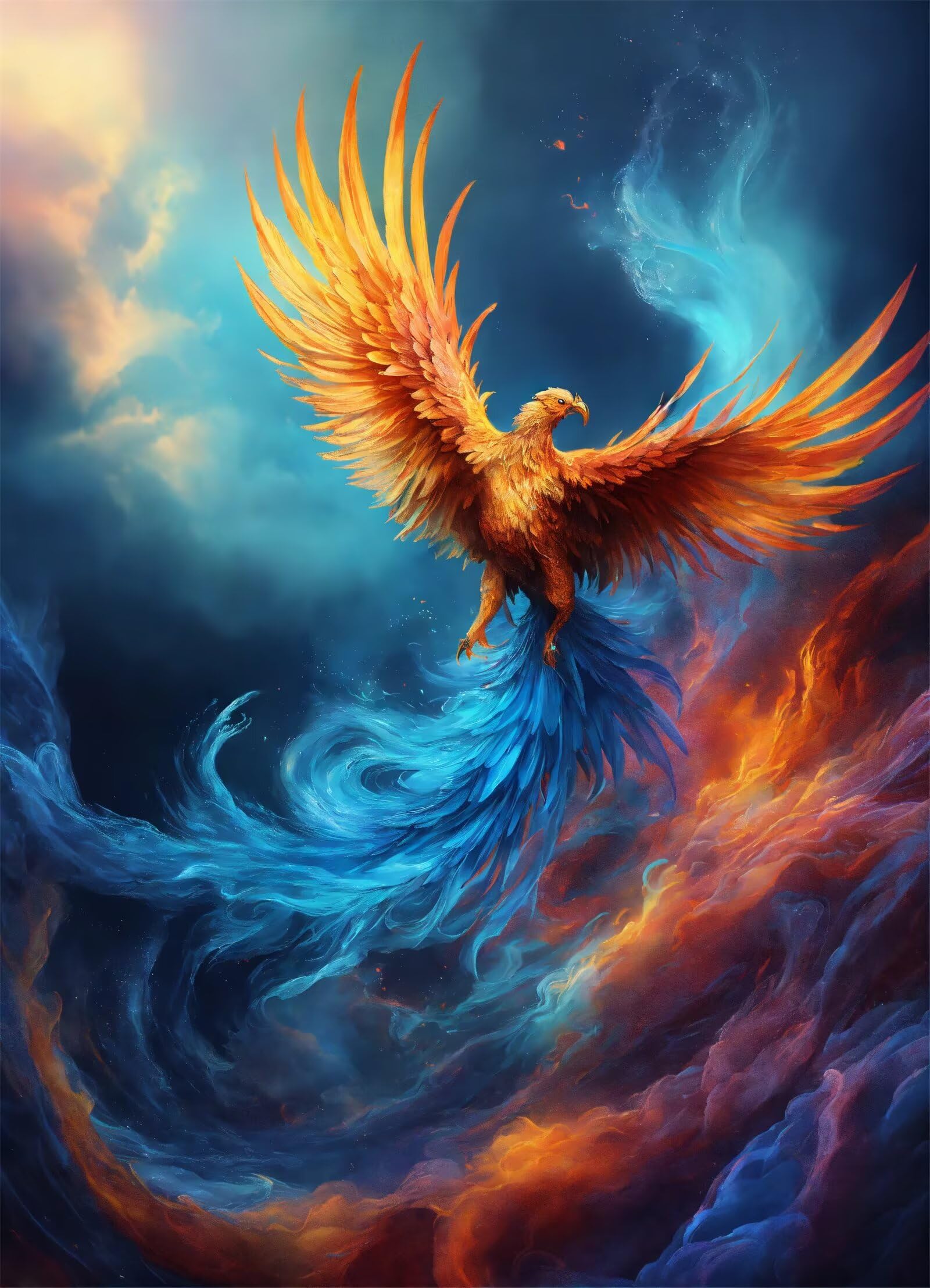 2000 Teile Puzzle Für Erwachsene,Fantasy Phoenix DIY-Puzzle,Kreative Unterhaltung, Spaß, Klassisches Puzzles Familienspiele