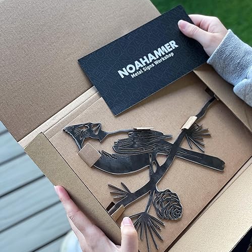 Miniatura 5 de NOAHAMMER Decoración de jardín de gorrión de pájaros de metal, decoración de jardín de silueta al aire libre, decoración de estatua de pájaros