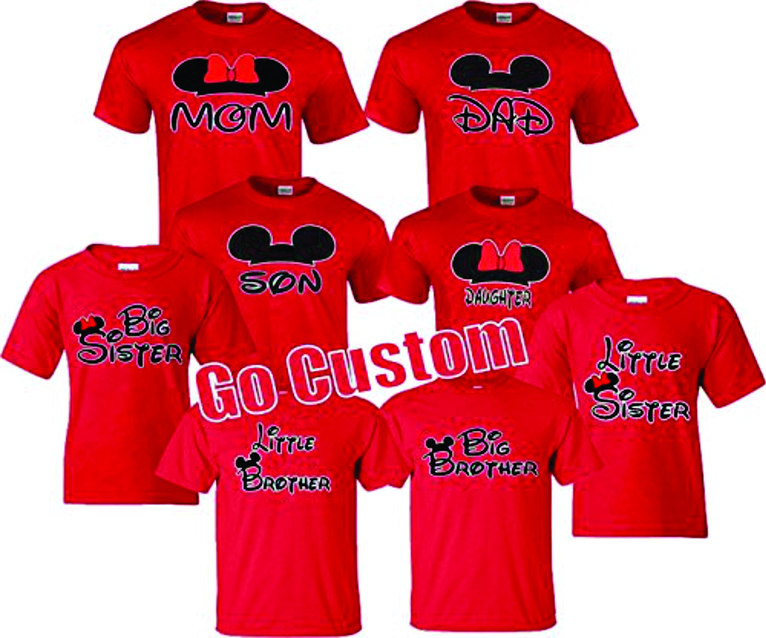 Mom, Dad, Son, Daughter, Big/Little 