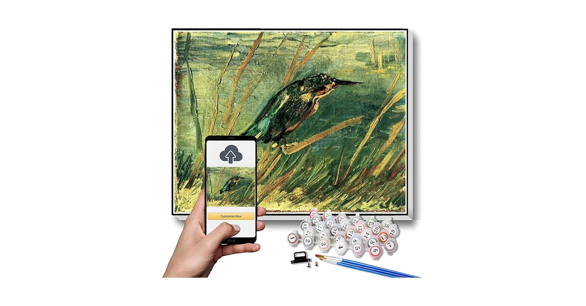 自分で書いた油絵です！ Amazon.co.jp: 油絵数字キットによる 鶏 絵画塗り絵大人手塗り