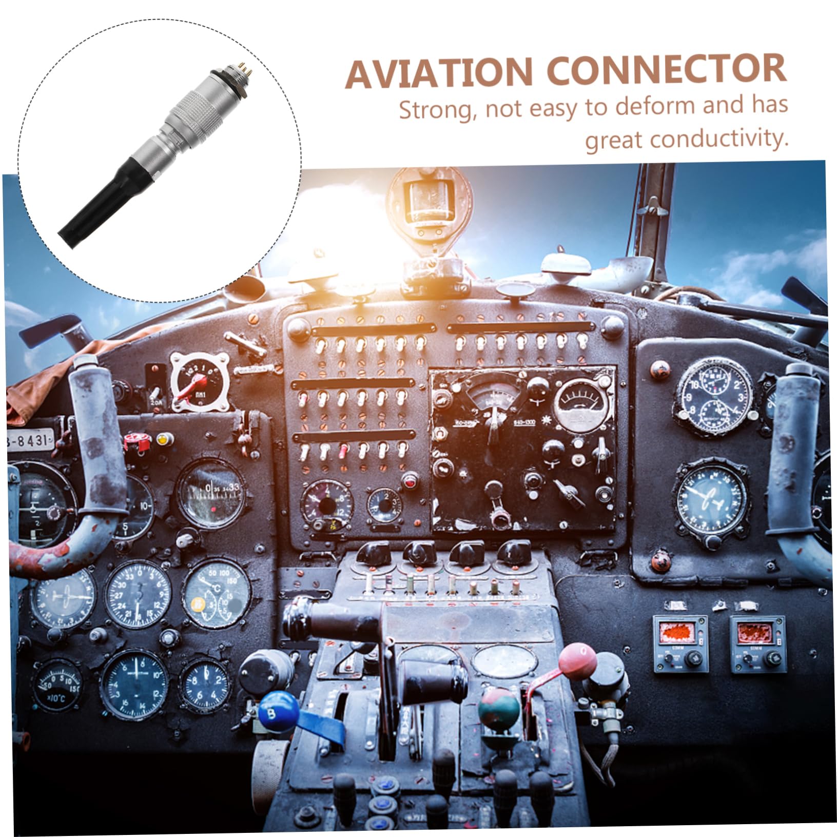 Happyyami Aviation Plug Panel Wire Connector Lightweight Easy Install for Medical Navigation Construction Equipment Versatile Aviation Connector for Reliable Power Connection