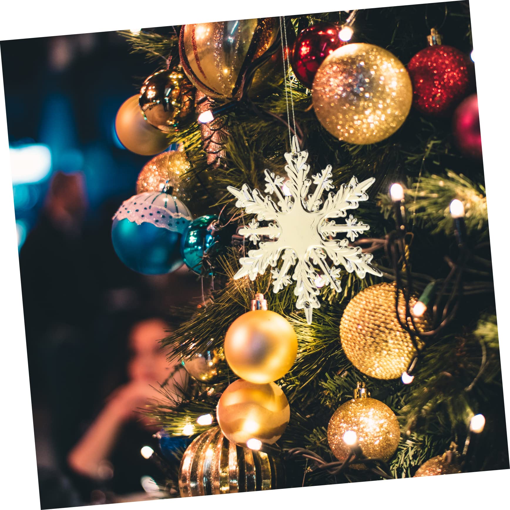 IMIKEYA STK Weihnachtsschneeflocke-Anhänger Weihnachtsschneeflockenverzierungen Weihnachtsbaum-Schneeflocke- weihnachtsdeko winterdeko Feiertagsverzierung Weihnachtsbaum-Anhänger