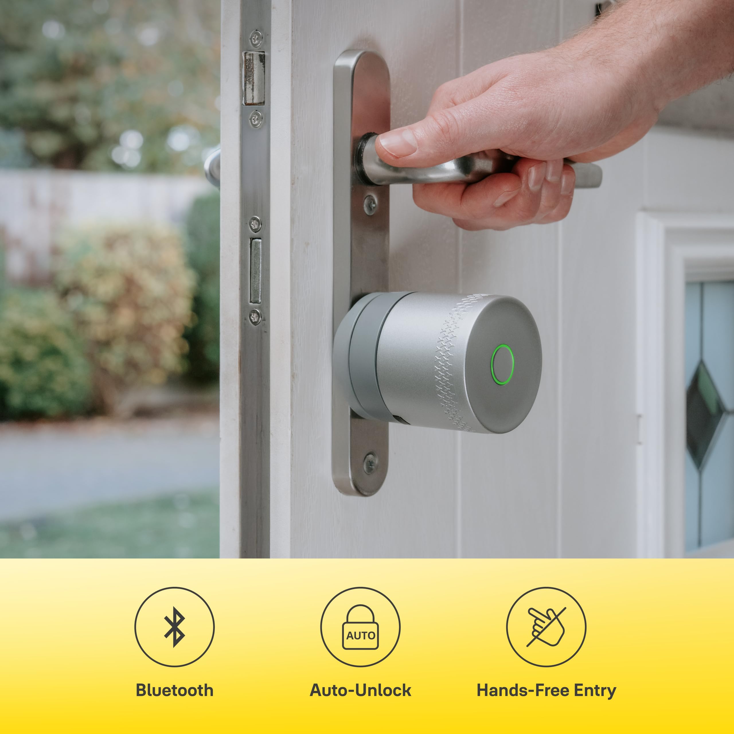 Yale Linus Smart Lock L2 Lite – Argent – 05/109100/SI-UK | Serrure de porte intelligente pour portes d'entrée | Entrée sans clé | Contrôle par application | Installation facile | Clés numériques |