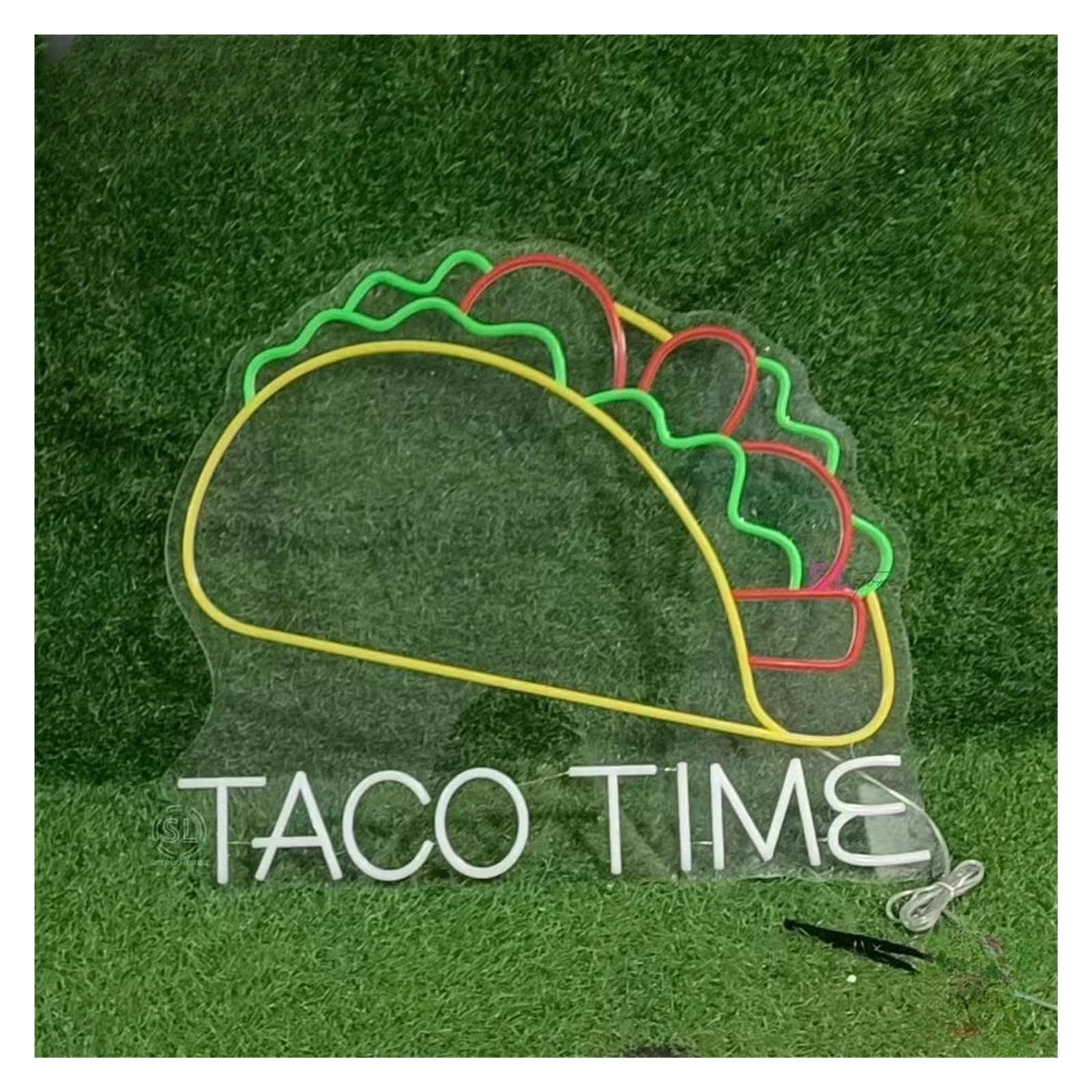 XENITE Luces Art Decoration Christmas Letrero De Neón Taco Time Con Luces, Comida Mexicana, Tacos, Fiesta, Restaurante, Tienda, Negocio, Escaparate, Decoración, 45 Cm