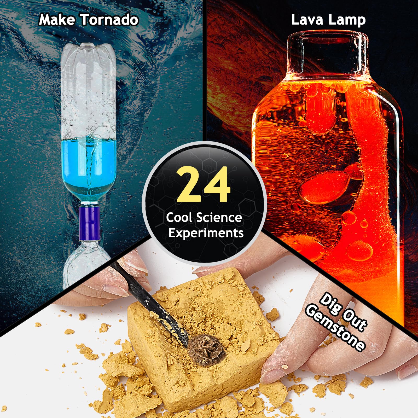 Japace Birthday Countdown Gifts for Kids Age 5-7 8-12, Science Calendar with 24 Days of Fun Experiments, A Unique Present for Birthday & Advent, Creative STEM Toys for Boys and Girls - Image 4