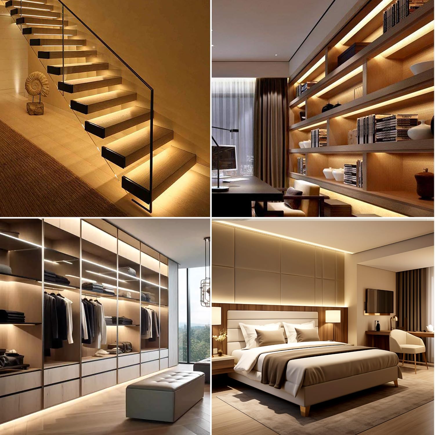 Angdarun LED professionale per strisce da 18 mm, confezione da 10 x 1 metro, diffusore per pareti e soffitti, copertura a LED, diffusore Philips Hue Strip