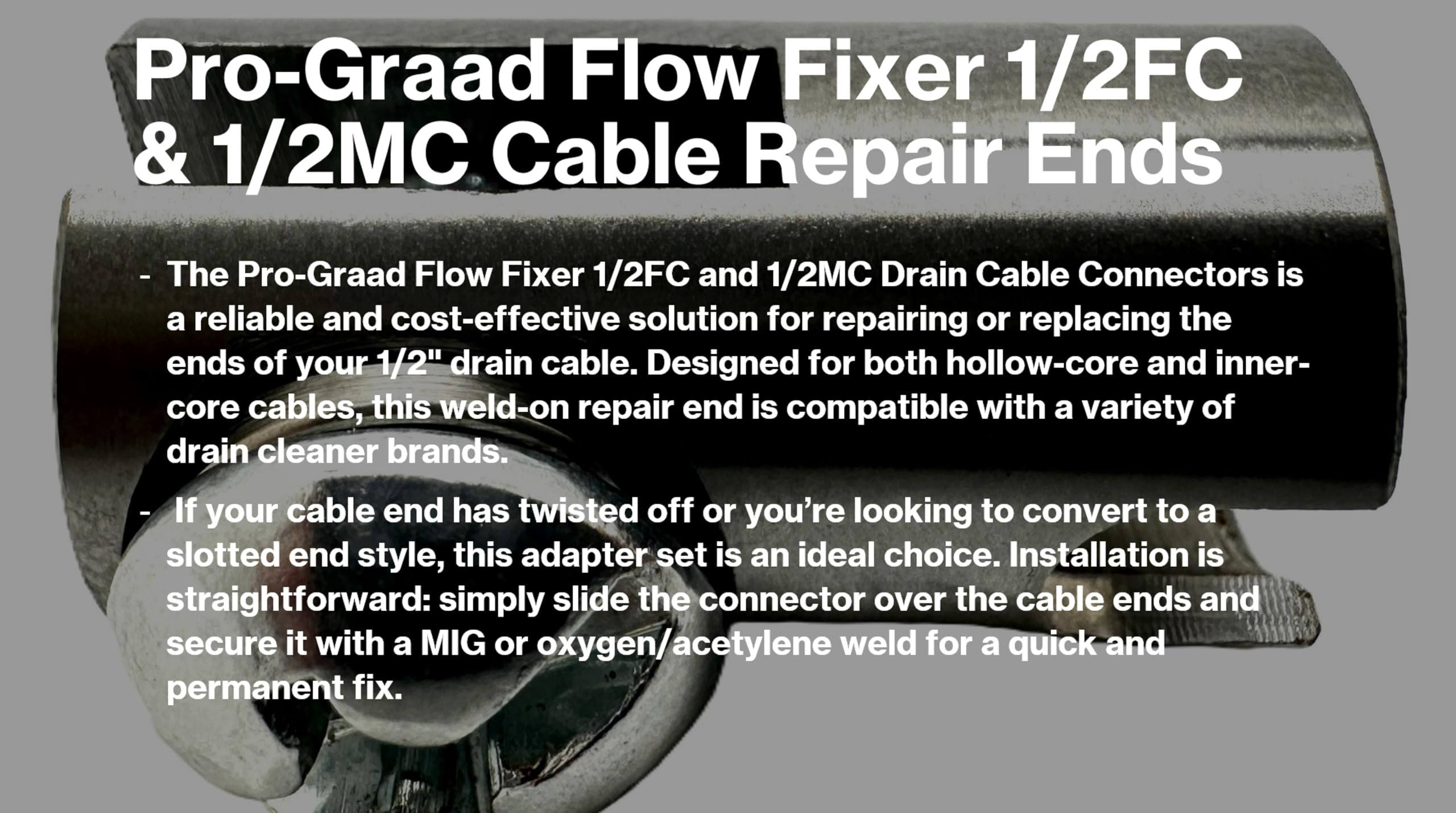 Repair Drain Cables - Weld-On Cable Ends -6