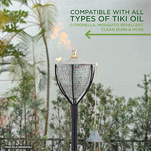 Miniatura 3 de Legends Direct Amsterdam - Juego de 2 antorchas de mesa de metal prémium para exteriores, alto estilo Tikiw Snuffer, mecha de fibra de vidrio y