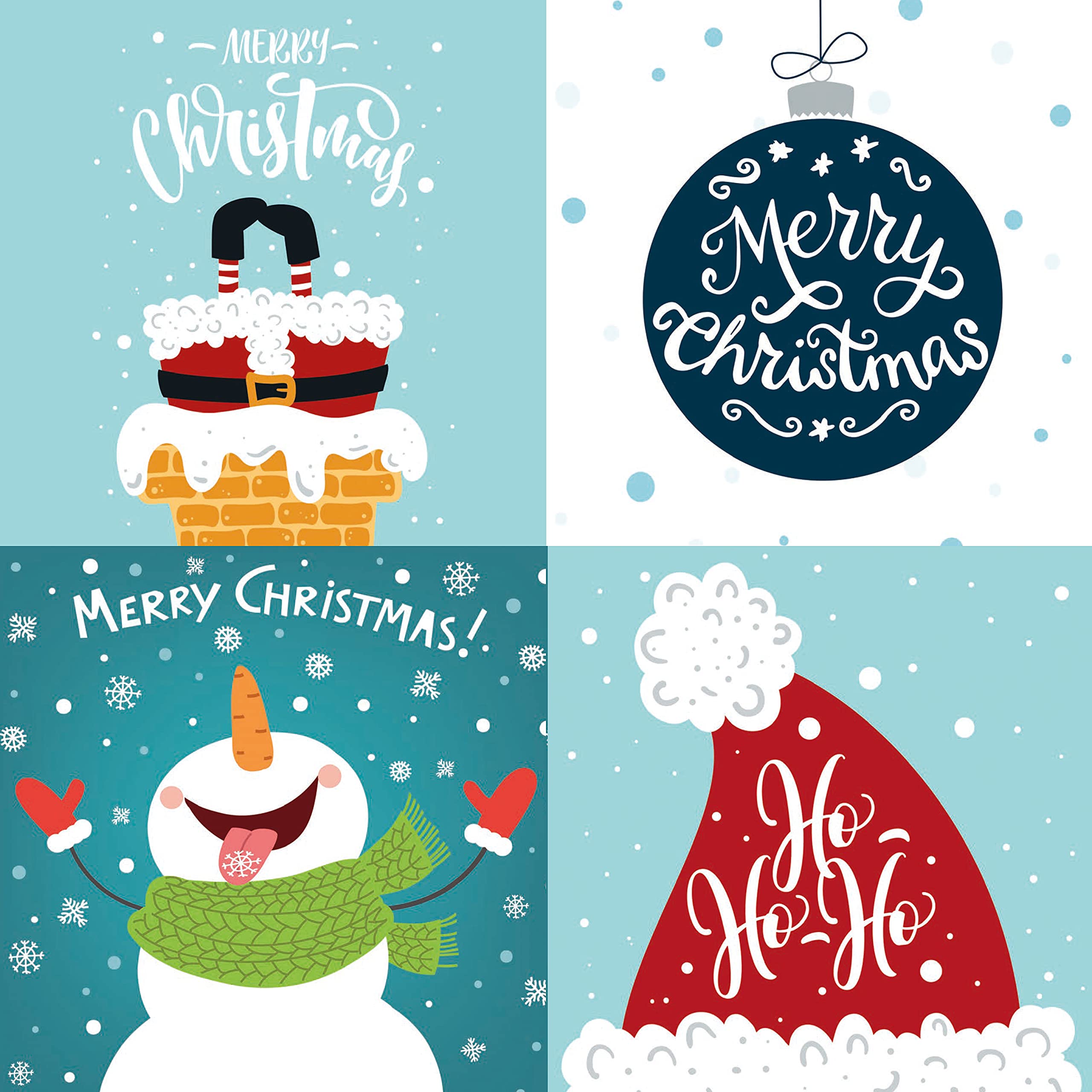 Emotional Rescue Pack of 12 Colourful Christmas Cards