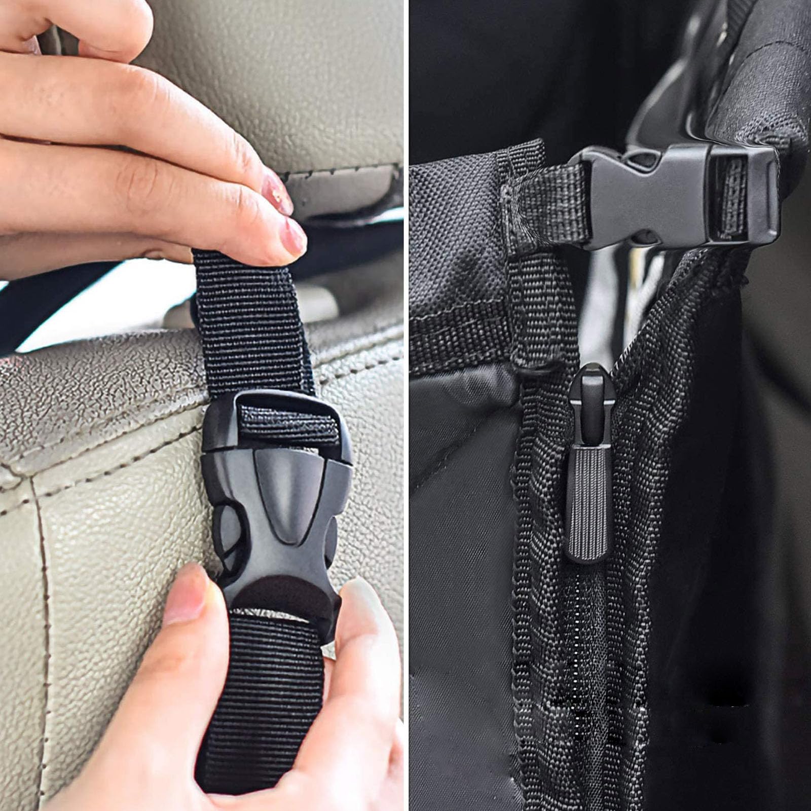 Asiento De Coche Para Perros - Asiento Elevador Impermeable Con Cinturón De Seguridad Para Cachorros, Funda De Asiento 2 En 1 Para Perros En El Coche, Asiento De Viaje Para Cachorros, Plegable