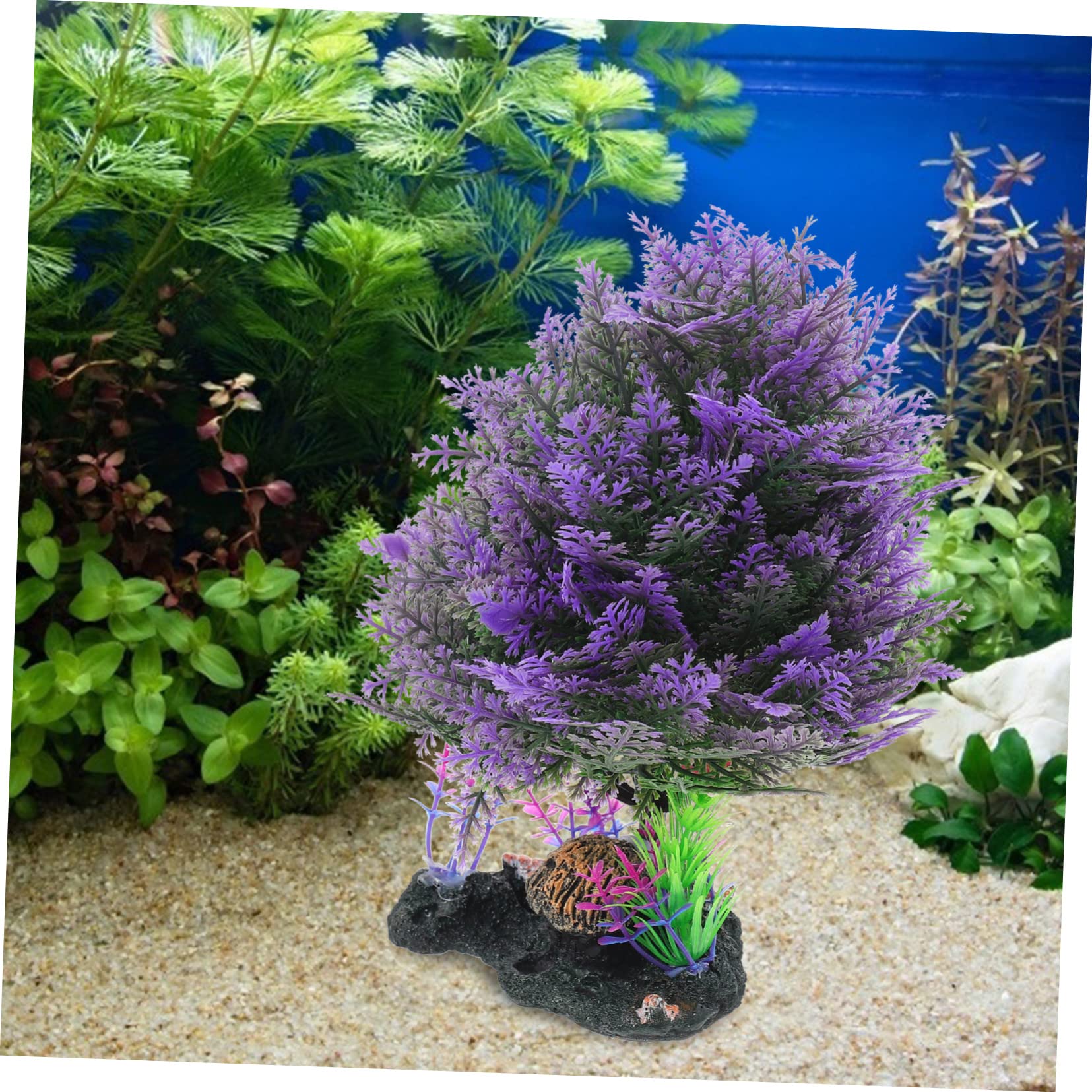 BESPORTBLE 3pièces Ornement Artificiel De Plantes Aquatiques Décoration Naturelle Pour Aquarium Et Fish Tank Accessoire De Paysage Pour Amateurs De Poissons Simulation De Plantes Aquatiques