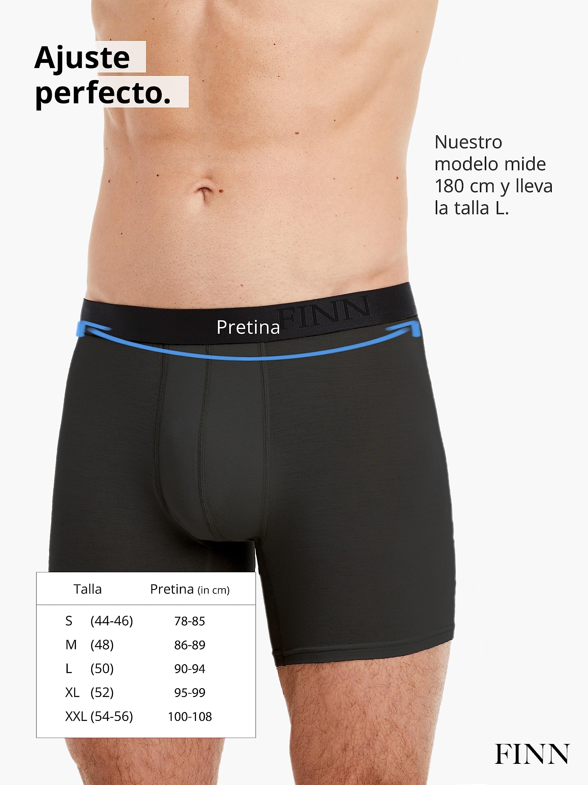 FINN Calzoncillos Hombre Pack de 3 Bóxer Micromodal Transpirables