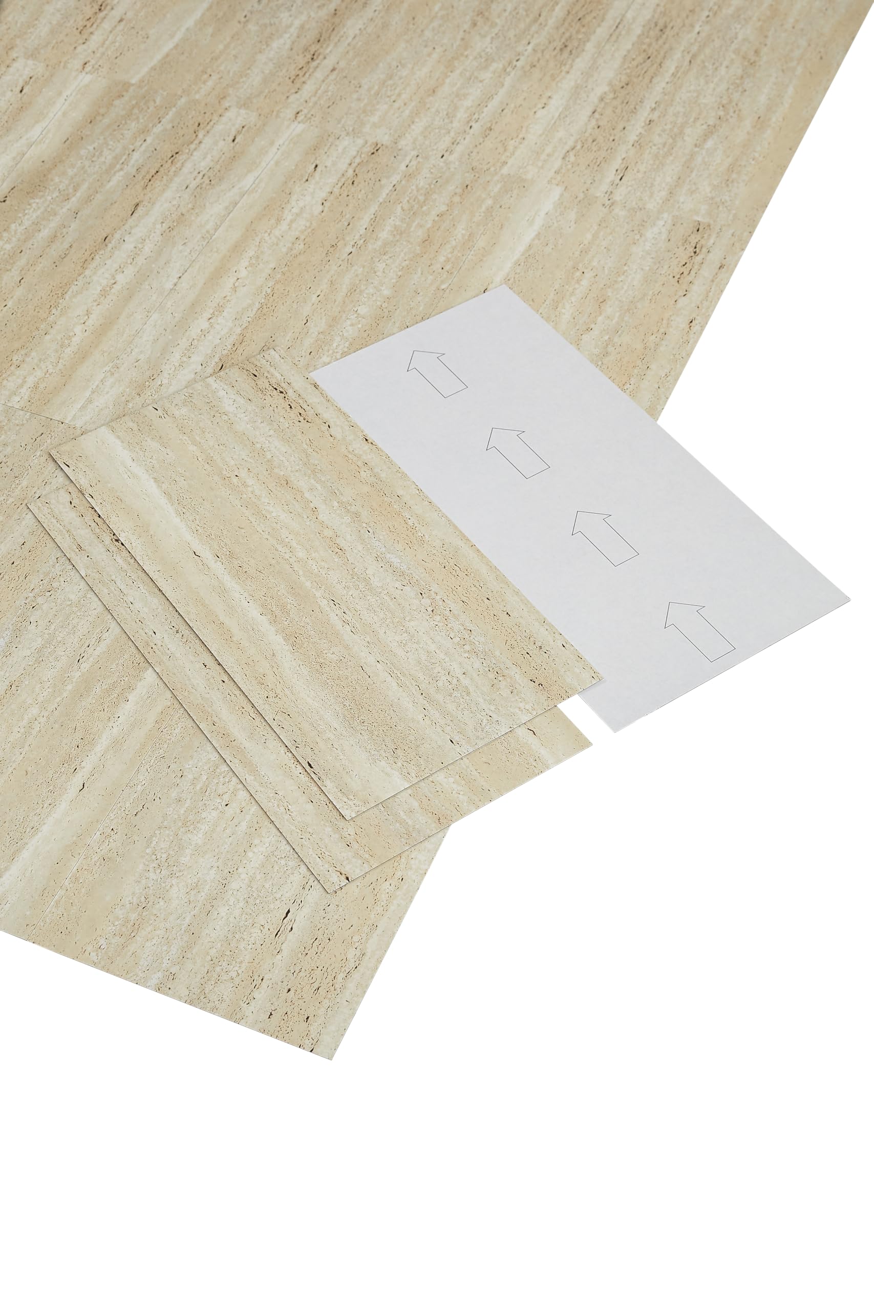 misento selbstklebende Fliesen aus PVC in Marmoroptik Beige | 24 Klebefliesen (4,46 m²) | Bodenfliesen | wasserabweisend & feuchtigkeitsbeständig | Vinyl Fliesen für Bad & Küche | 1,5 mm Stärke