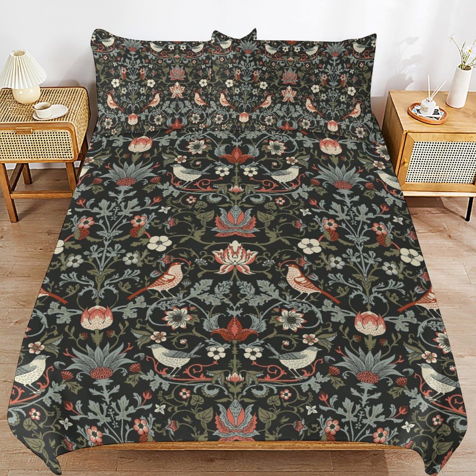 Amazon｜William Morris ヴィンテージフローラル掛け布団カバーセット