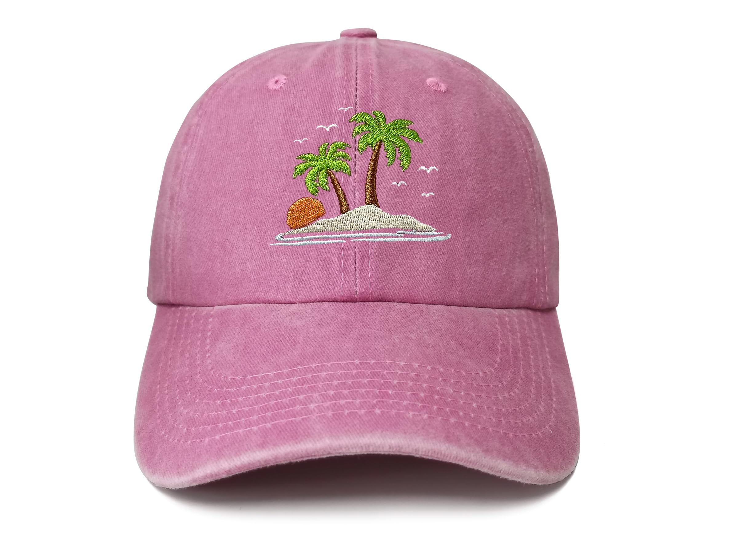 Hepandy Palm Tree Embroidered Baseball Caps