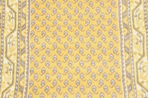 Miniatura 9 de Unique Loom Williamsburg Collection - Alfombra tradicional con borde central de puntos, 2 pies 9 pulgadas x 9 pies 10 pulgadas, color amarillogris