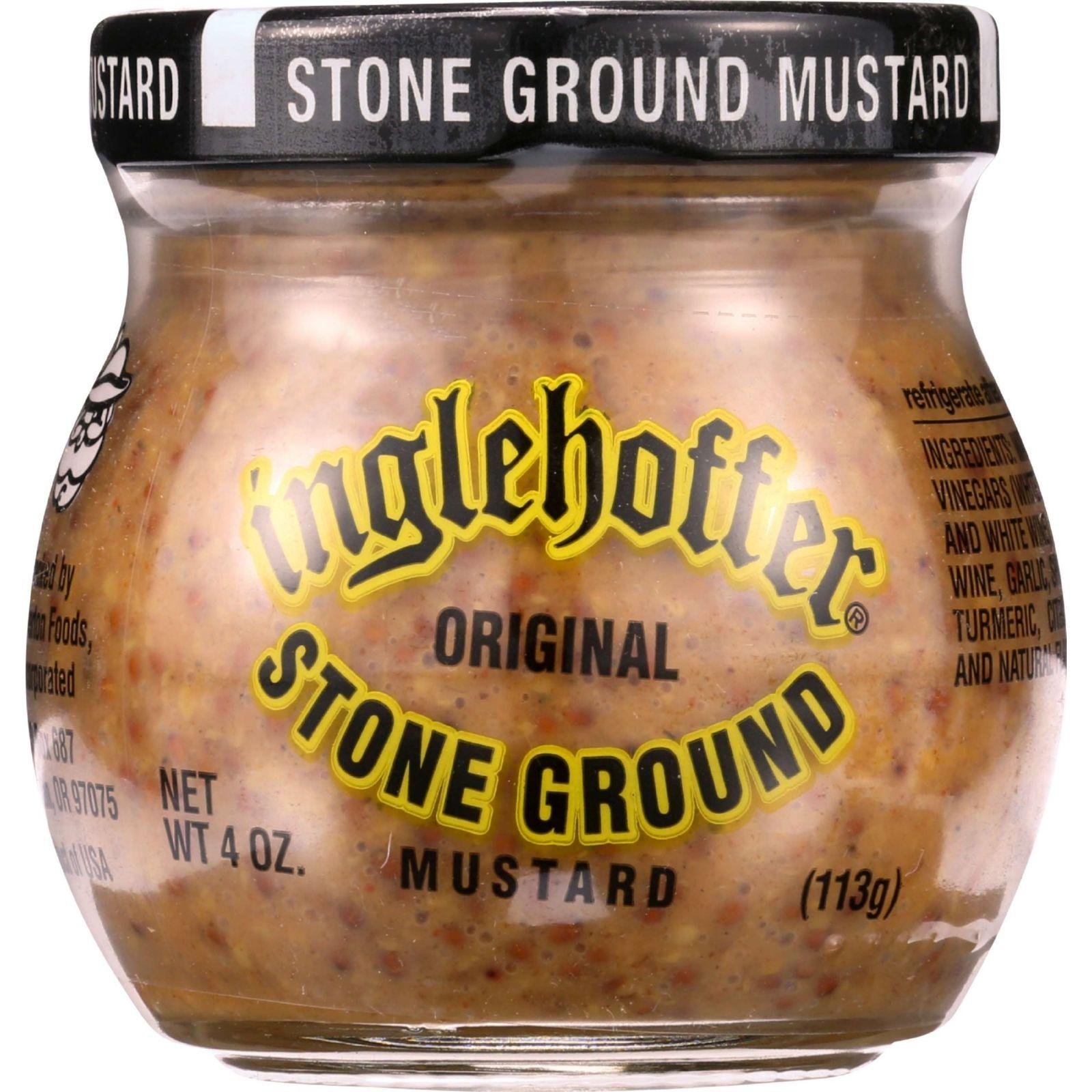 Inglehoffer Stone Ground Mustard, 4-Ounce (Pack of 12)