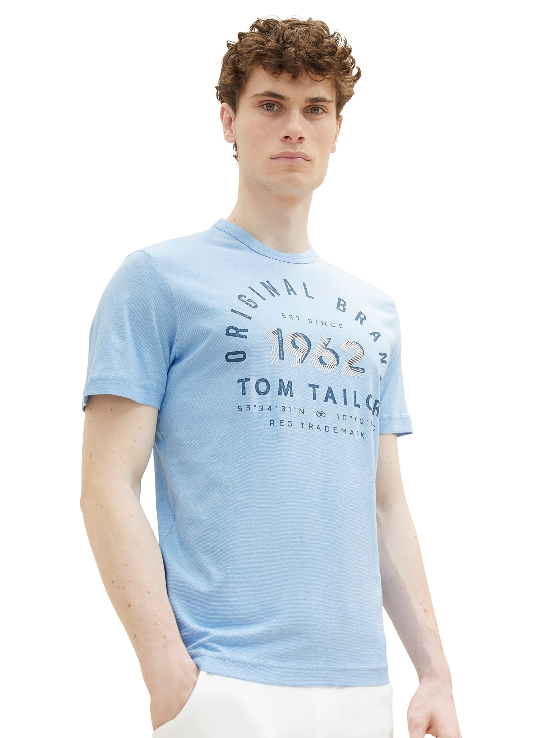 TOM TAILOR Men's Cotton T-Shirt with Print