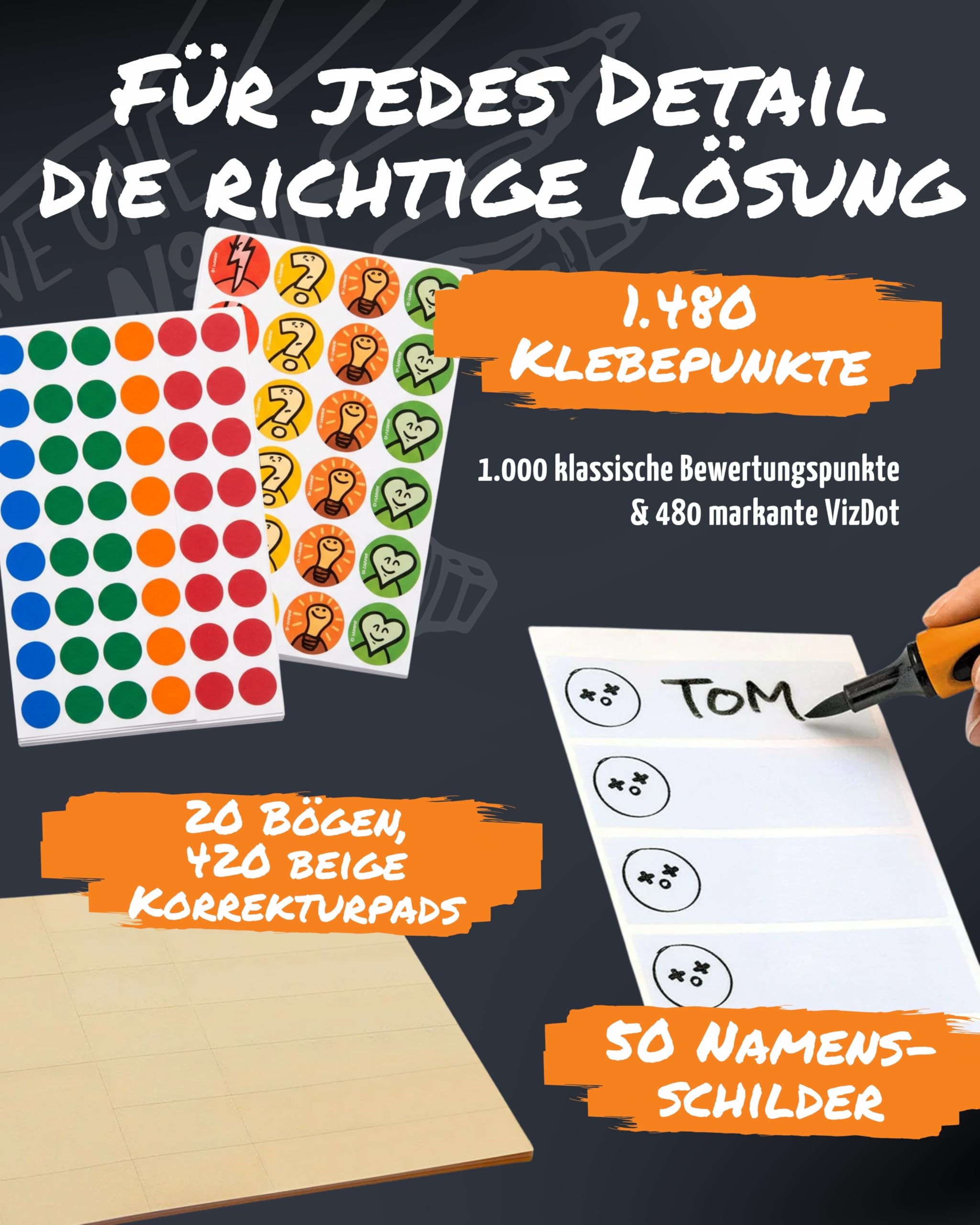 Neuland ModCase Moderationskoffer mit Inhalt I Präsentationskoffer mit 500 Moderationskarten, 25 Flipchart Markern & mehr I Aluminium Koffer inkl. Flipchart Zubehör Set für Workshops & Trainings