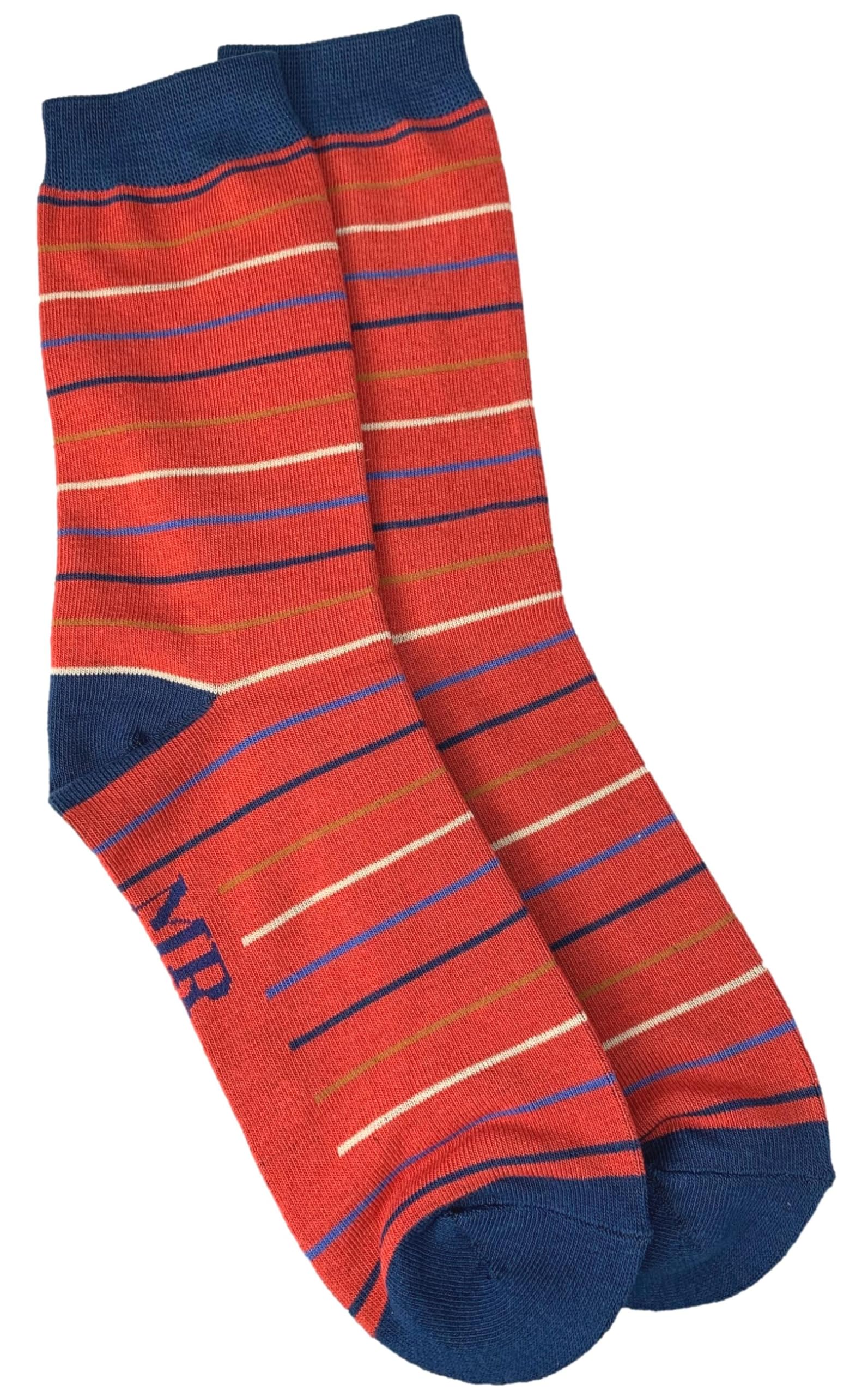 Purple Possum Men's Red Purple Possum® Socks Fun Striped Blue Stripes Gents Stripy Novelty Bamboo Cotton Blend Uk Shoe Size 7-11 Gift Idea