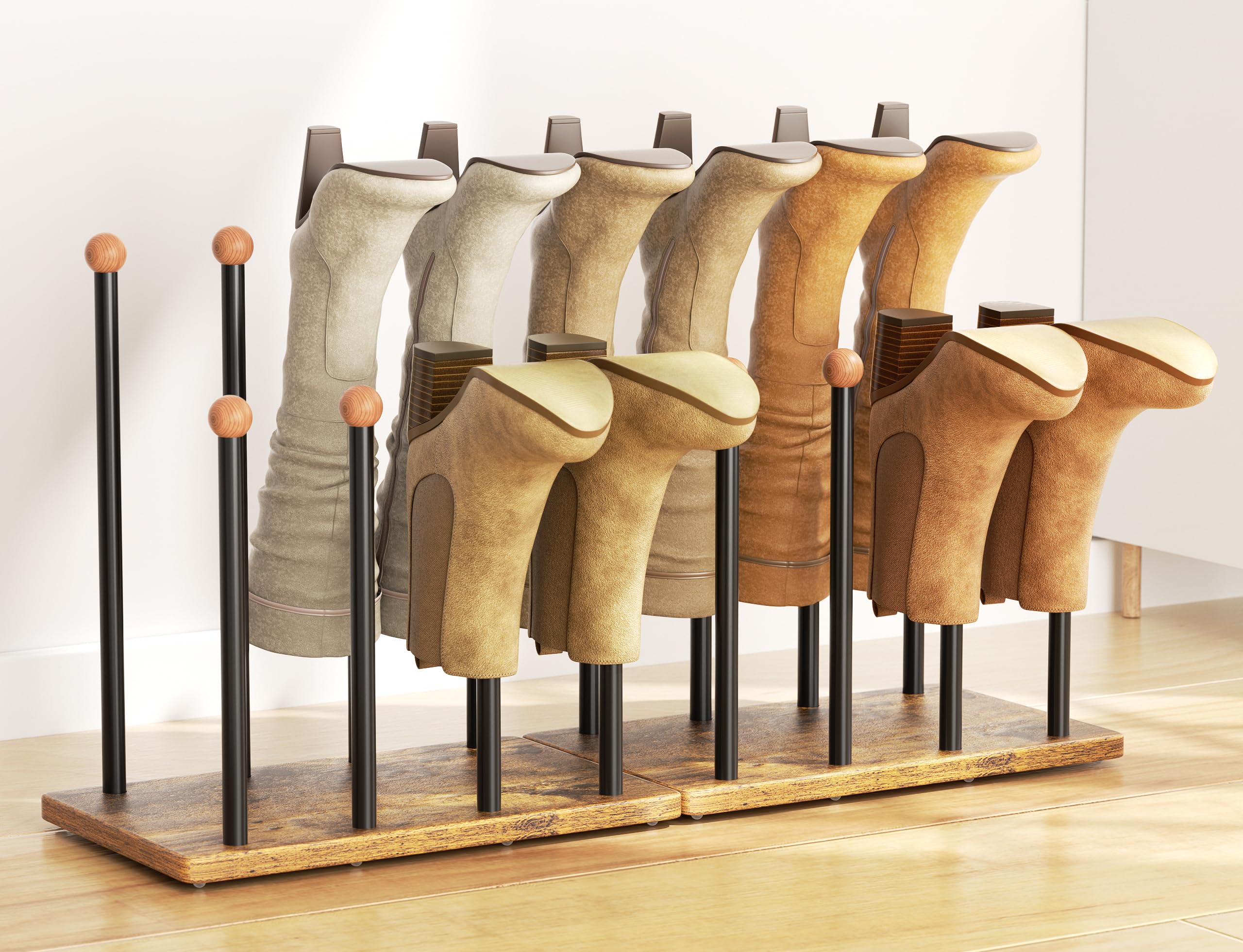 pickpiff Scarpiera 8-Paia da Boot Rack Esterno Porta Scarpe Organizer Portascarpe Ingresso Porta Scarpe Armadio