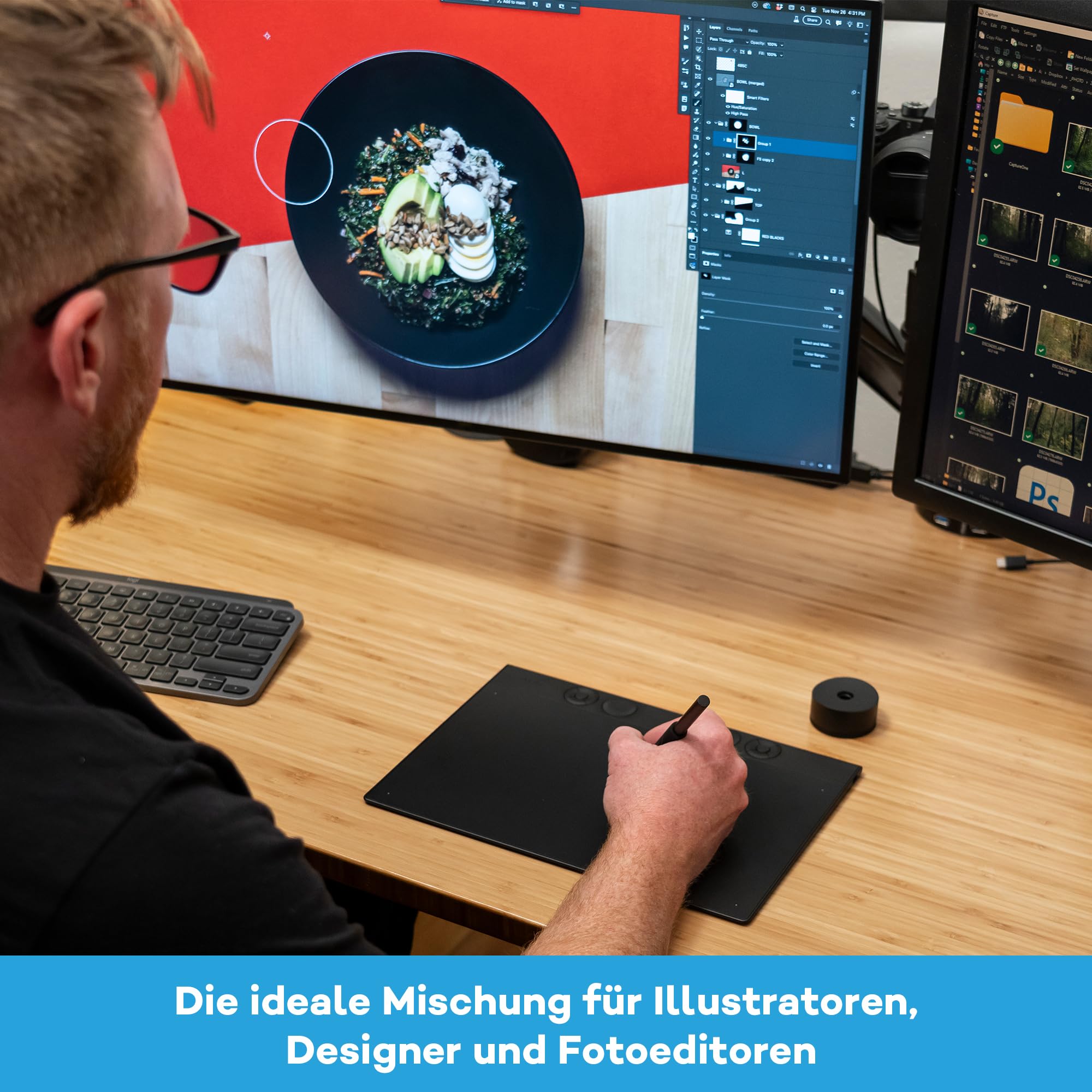 Wacom Intuos Pro Small Grafiktablett inkl. Wacom Pro Pen 3 | Grafiktablett (PC oder Mac erforderlich), ultradünn für Kreative unterwegs