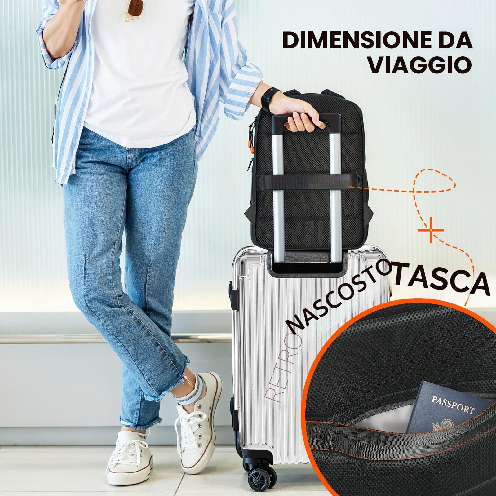 TARION Zaino Fotografico Professionale Borsa per Fotocamera Reflex DSLR con Custodia per Laptop 15" Copertura Antipioggia TB-04