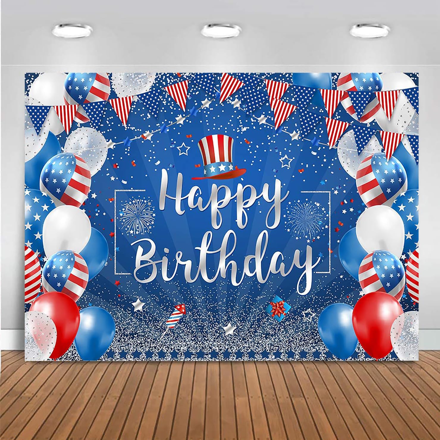 Mocsicka Patriotic Veterans Backdrop Banner - 70.8x43.3 Inch Thank You Military Party Decoration
