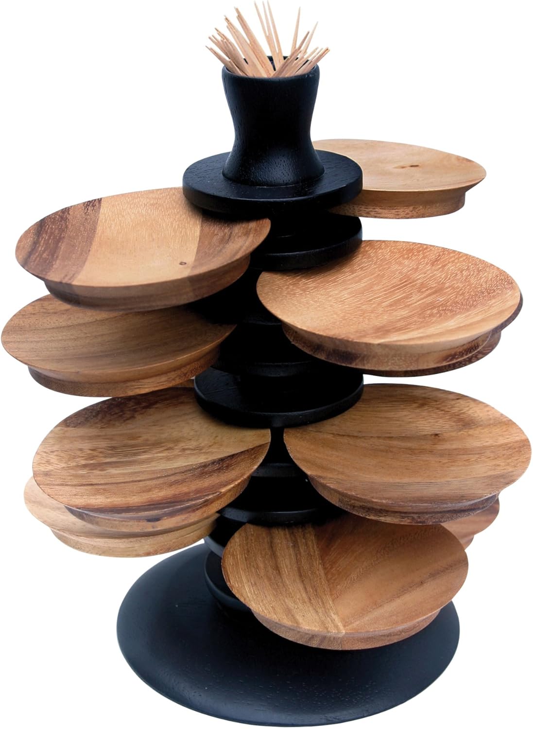 Ironwood Tapas Tree Ebonized Blond Wood Kitchen Tool Set