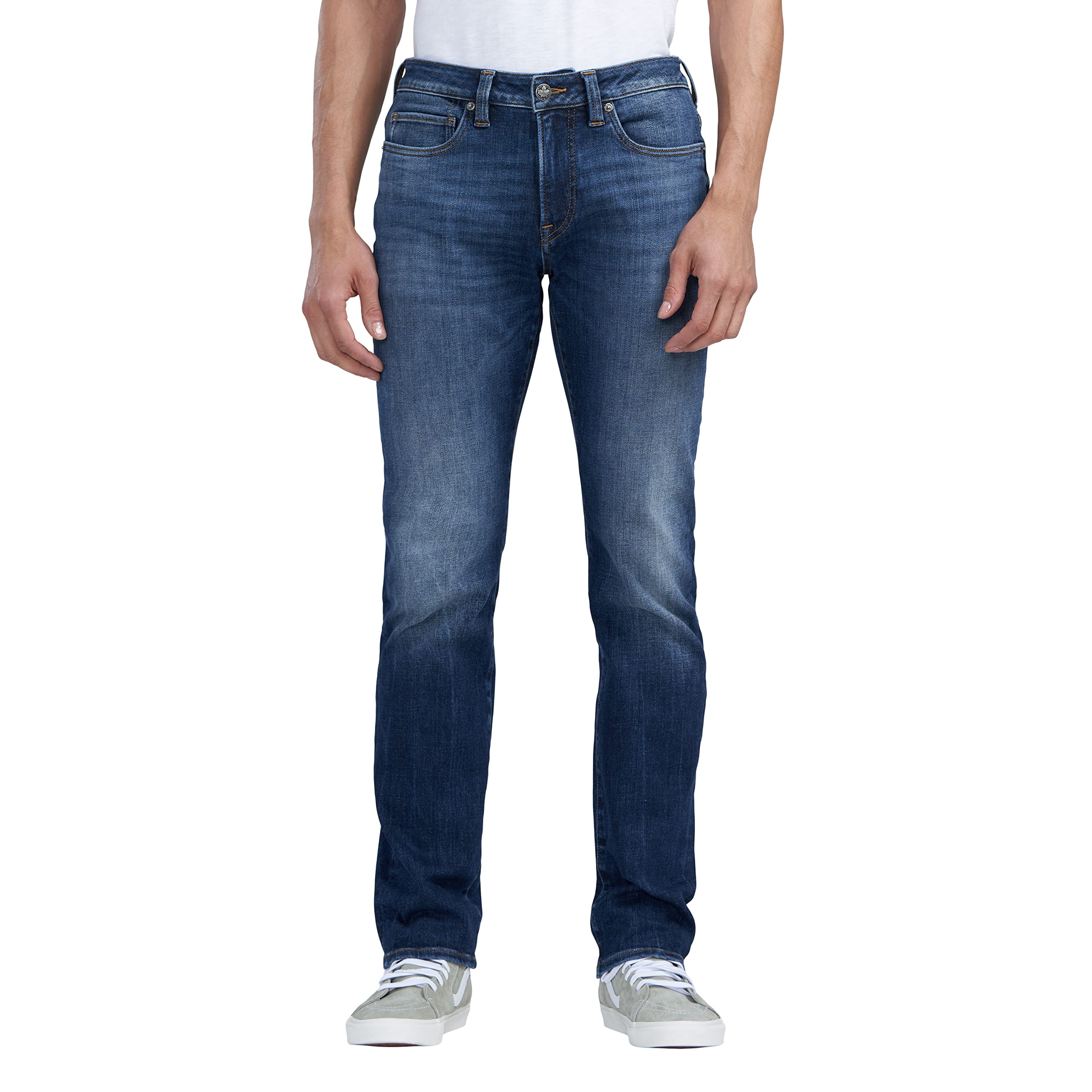 Buffalo David Bitton Mens Straight Six Jeans Veined and Crinkled