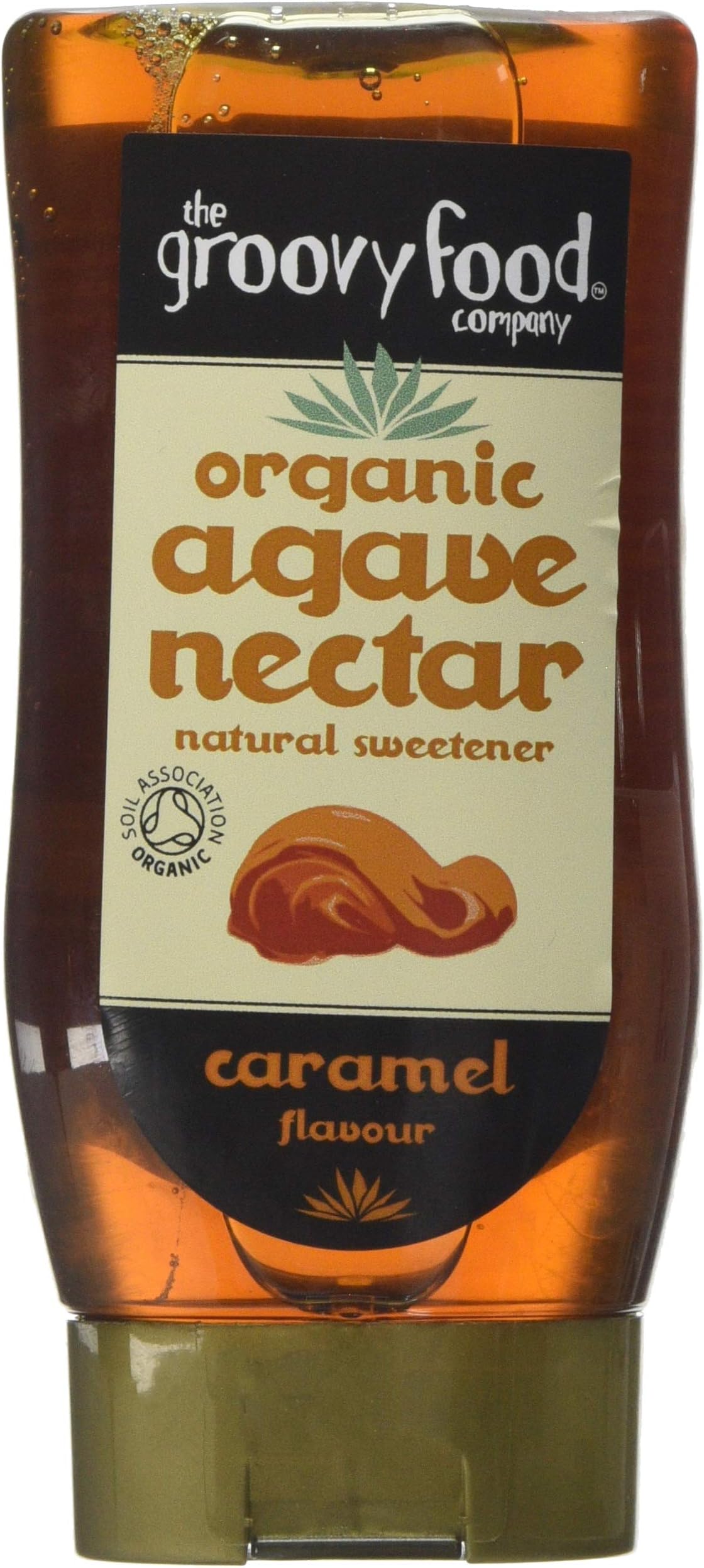 Groovy Food Company Caramel Flavour Organic Agave Nectar Pack of, 250 MLS, (Pack of 3)