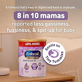 Enfamil NeuroPro Gentlease Baby Formula, Brain Building DHA, HuMO6 Immune Blend, Designed to Reduce Fussiness, Crying, Gas & Spit-up in 24 Hrs, Has Prebiotics to Promote Softer Stools, 27.4 Oz Can