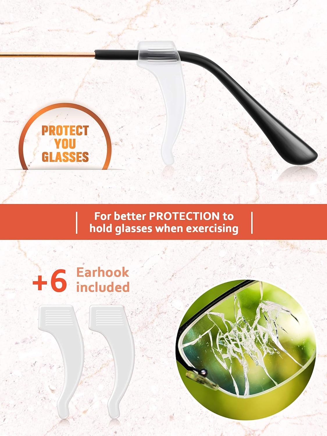 Eyeglasses Chains Clip Eyeglass Holder Chains with Nonslip Clips