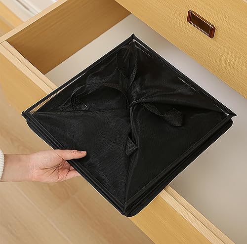 Miniatura 6 de Cesto de lavandería desplegable de 4 piezas (1 par, 3 individuales)  Cesta de lavandería compacta plegable de 12.6 pulgadas con asacesta portátil de