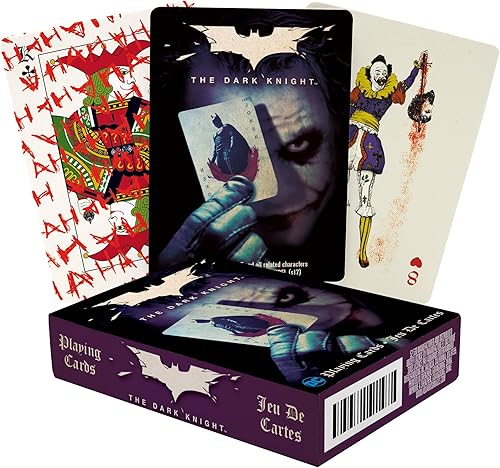 AQUARIUS DC Comics Joker - Baraja de cartas con temática de Joker de caballero oscuro para tus juegos de cartas favoritos, mercancía y