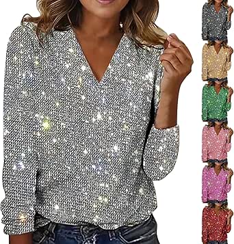 L9WEI Dames Glinsterende Jas met Opstaande Kraag, Herfst, Lange Mouwen, Pailletten, Feestelijke Jassen, Vrouwen Mode, Casual Outwear, zwart, 3XL
