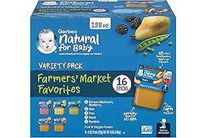 Gerber Baby Food, Variety Pack of 32- 4oz Tubs